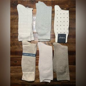 LOT Mens Socks Dress Khaki Tan Size 10-13